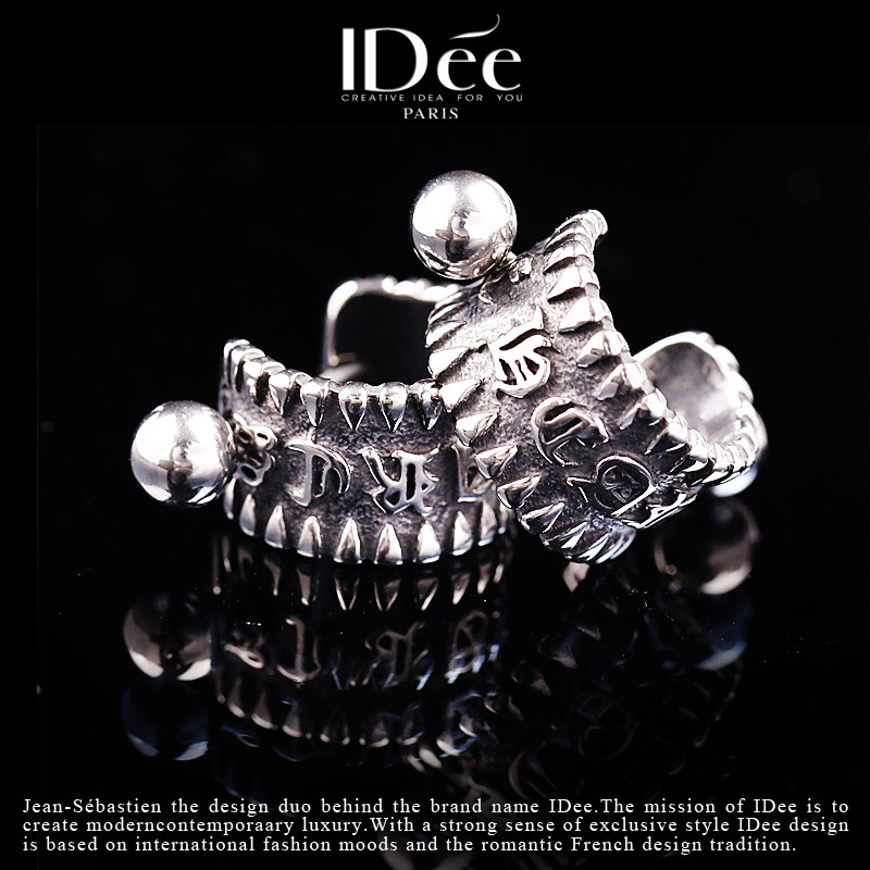 法国idee六字箴言潮男女时尚耳钉 idee耳钉