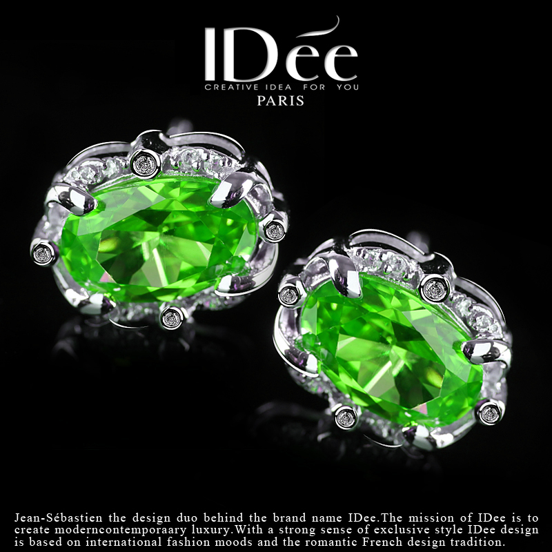 法国idee祖母绿项链套装女高级感 idee项链