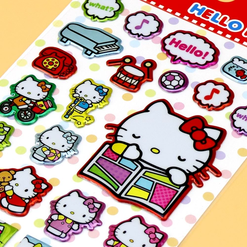 Hello kitty, детские трехмерные мультяшные наклейки, наклейка, 3D