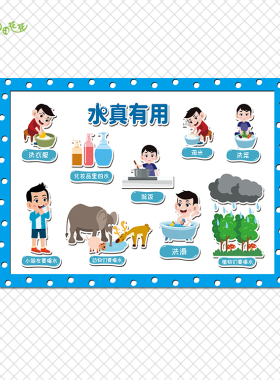 幼儿园水主题环创节约水资源用处