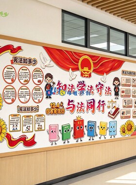 中小学宪法日法律知识宣传黑板报
