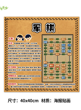 幼儿园益智棋牌区环创贴画