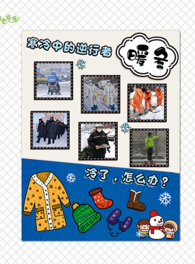 幼儿园冬季环创主题墙贴纸