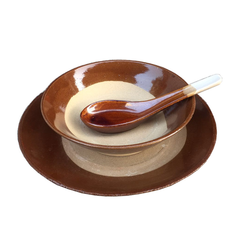 复古土碗土陶餐具特色餐饮摆台套装火锅油碟农家蒸碗酒碗茶杯包邮