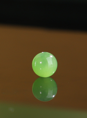 正品天然俄料碧玉圆珠乌兰海果绿