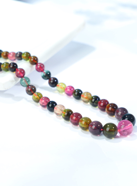 帝廷珠宝家饰品！碧玺毛衣链项链 碧玺塔链 碧玺配件散珠女款项链