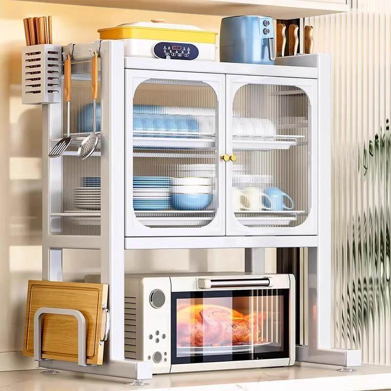 微波炉置物架烤箱架子厨房家用台面小型放碗柜多功能碗碟筷收纳盒,淘宝优惠券,粉丝福利购,淘宝优惠卷