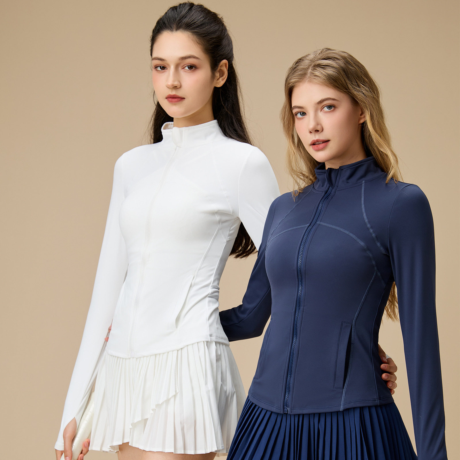 高弹云感簿绒加厚运动上衣开拉链外套女紧身美背瑜伽收腰健身服,淘宝优惠券,粉丝福利购,淘宝优惠卷