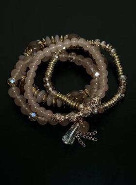 Vintage古着手串 松烟染黛·四条装手链2025新款精致时尚跨境热卖