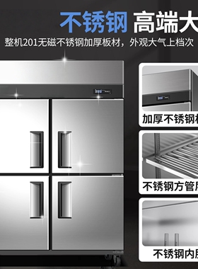 商用不锈钢立式冰柜大容量保鲜柜