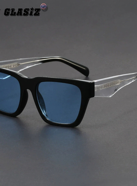 新款简约方形框丙酸插针太阳镜方框眼镜时尚街拍墨镜遮阳街头风格