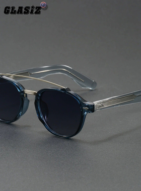 双梁圆框复古玳瑁色男女墨镜