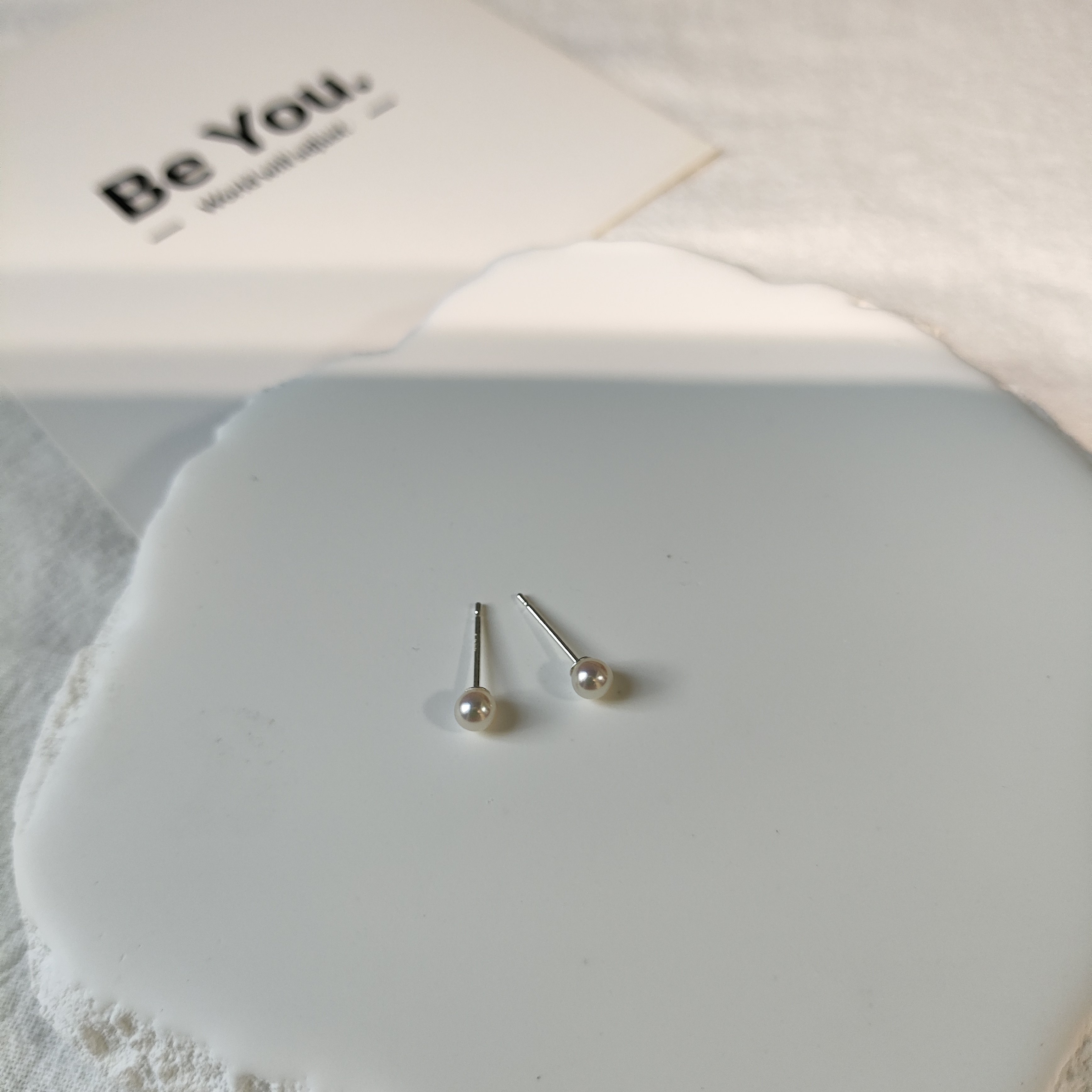 S999纯银耳钉简约3.5mm基本正圆几乎无暇淡水珍珠,淘宝优惠券,粉丝福利购,淘宝优惠卷