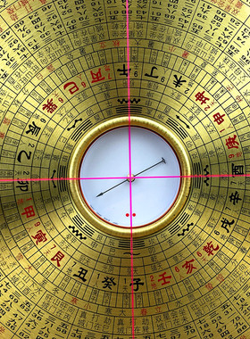 玄空高精度罗盘摆件中式书房办公