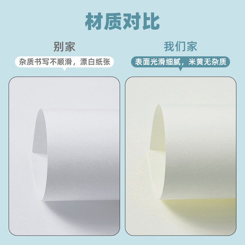 三年二班 草稿本学生用草稿纸空白本子考研专用初中生可撕演草纸小学生打草纸加厚白纸草纸本护眼米黄演算纸 - 图1