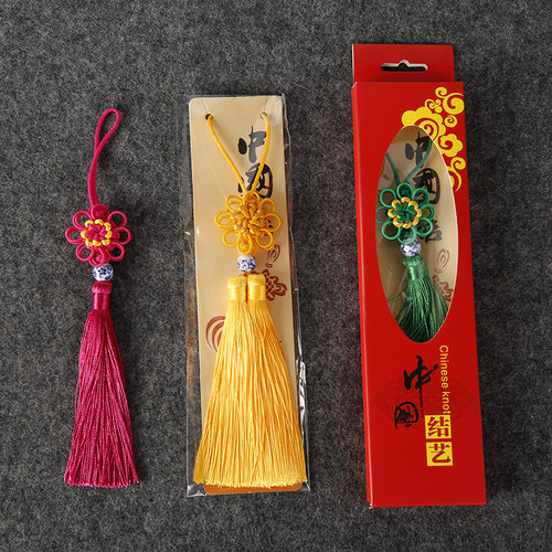 精品中国结小号挂件菊花结流苏配饰装饰出国送老外特色手工艺礼品 - 图0