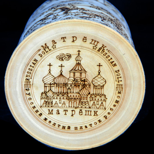 Russian matryoshka 10-layer log hand-painted dried basswood Harbin tourist souvenir holiday gift ornaments