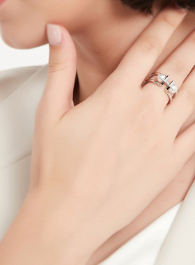 奥米迪奥双珍珠925时尚个性银饰