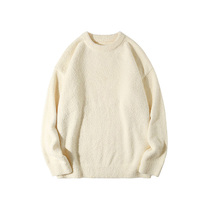 Home Daily soft glutinous comfort winter day bi entrance in autumn and winter style round neckline with velvety warm sweater