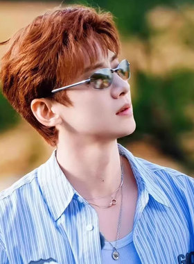 简约复古方框遮阳防紫外线墨镜潮