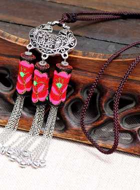 百搭复古民族风休闲长款流苏项链