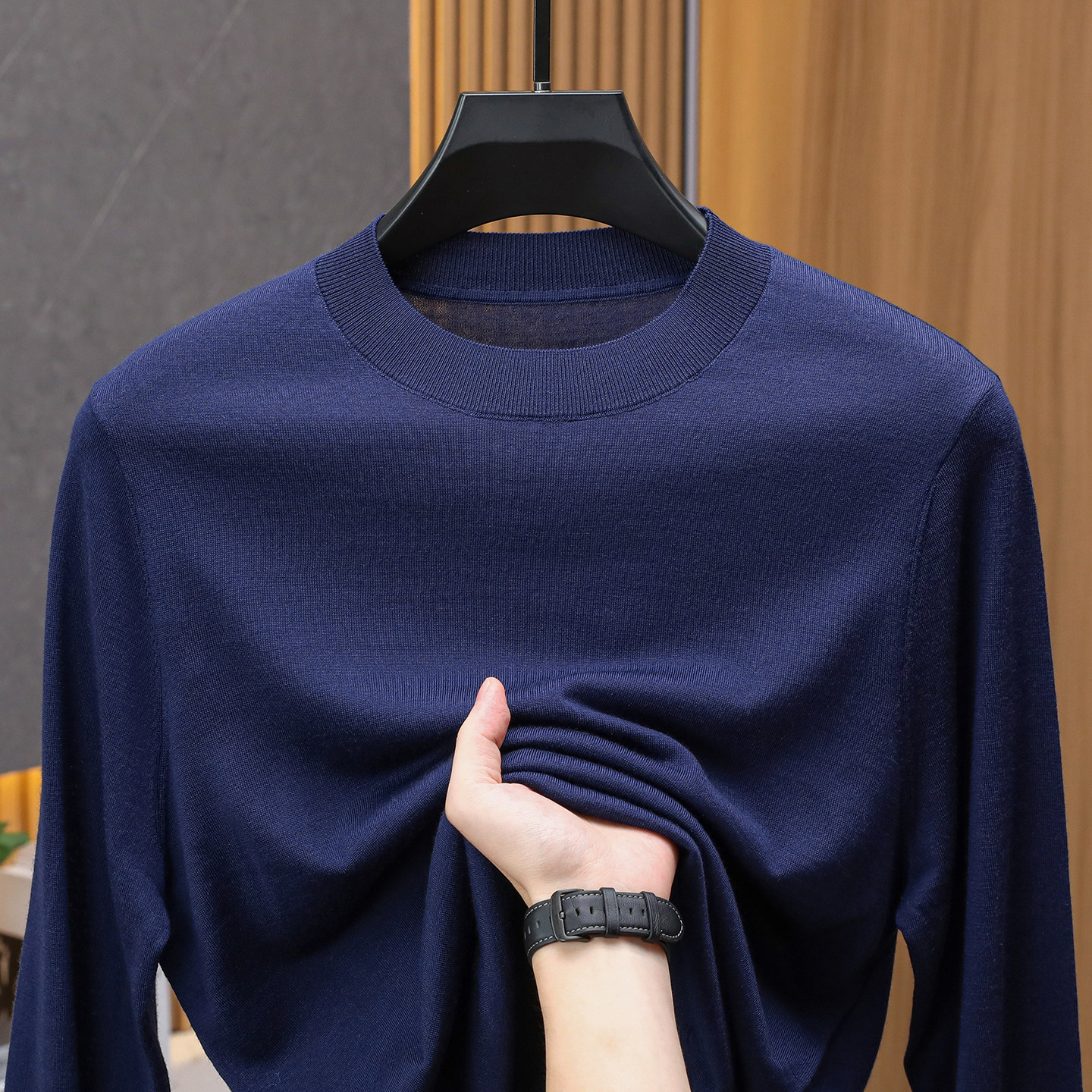 黄金16针笈细美丽诺精纺羊毛衫男秋冬长袖毛衣体感柔暖打底针织衫,淘宝优惠券,粉丝福利购,淘宝优惠卷