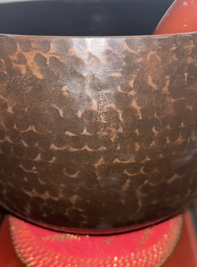 日本宝龙手打大口径铜磬一套，铜磬重1.98千克，直径27厘米