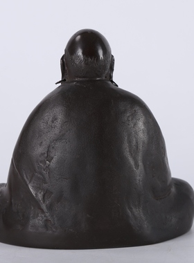 日本铸造名家前田照云作铜达摩摆件，重2.69kg 高20.5cm 宽20cm