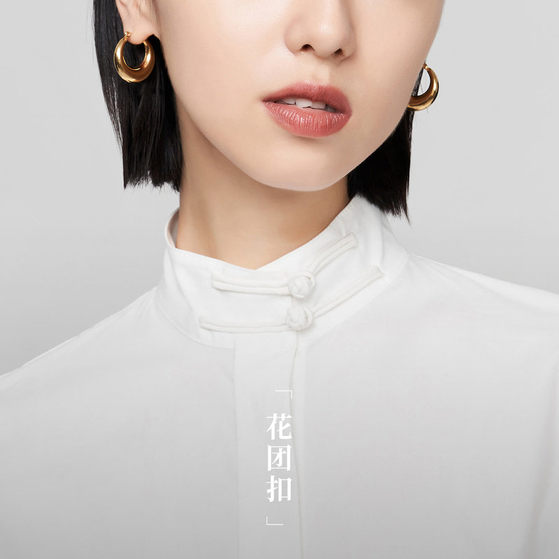 naivee宫里的世界22春款盘扣白衬衫 naivee衬衫