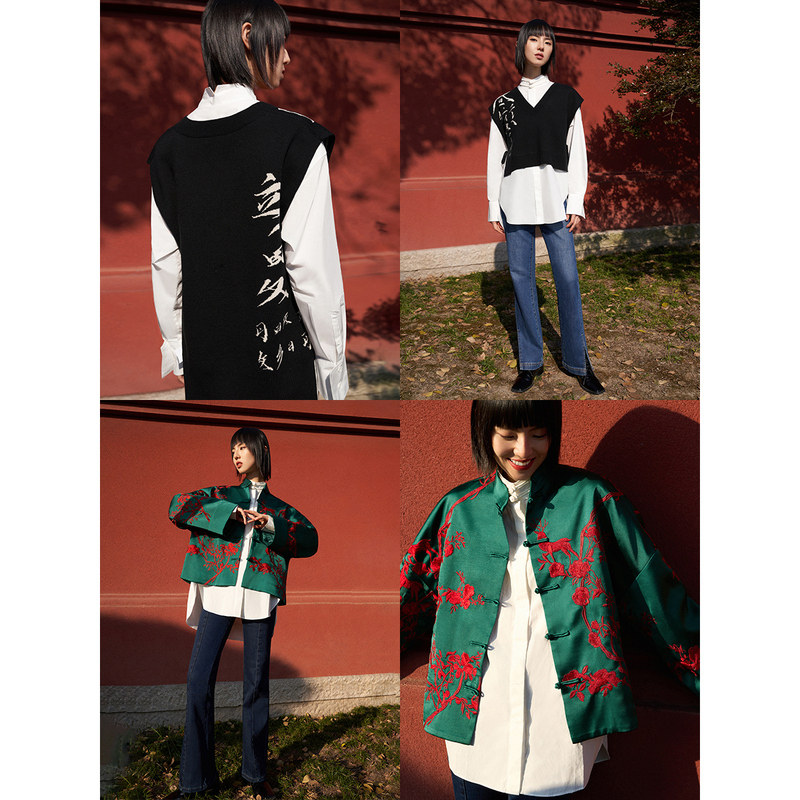 naivee宫里的世界22春款盘扣白衬衫 naivee衬衫