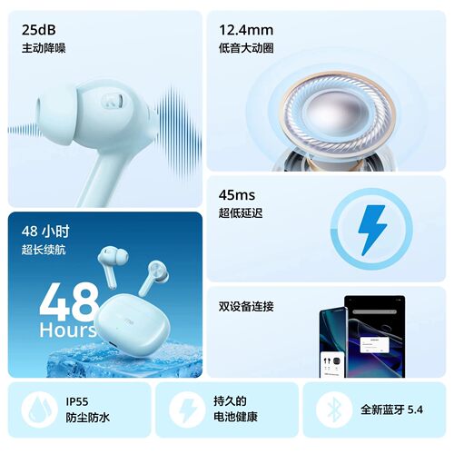 【realme】真我Buds T200X入耳式蓝牙无线耳机48小时续航T200x - 图0