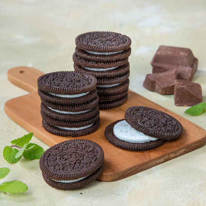 韩国进口OREO奥利奥薄荷巧克力味奶油夹心饼干下午茶休闲小零食 - 图1