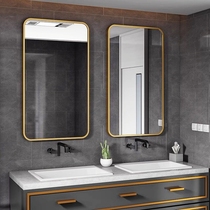 Light Extravagant Bathroom Mirror Toilet Free of perforated square Self-adhesive wall-mounted toilet glued comb Makeup Wash Wall-mounted Wall Style