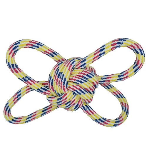 Дополнительное веревочное мяч Интерактивный буксир -в собачьей игрушке, измельчающих зубах, лабрадо кусочек собак, маленькая, средняя большая собака