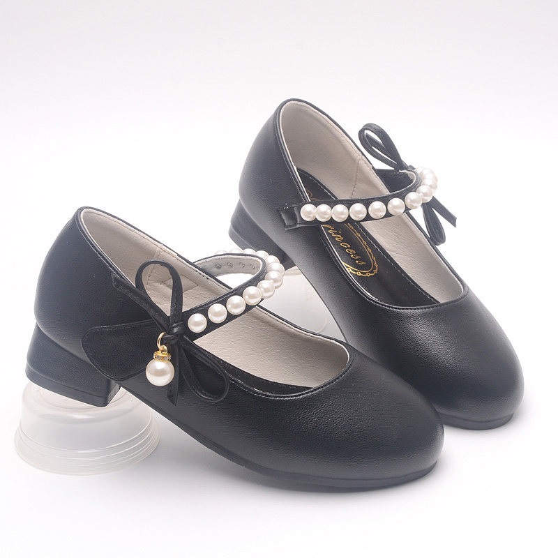 白色皮鞋女童公主鞋学生配礼服合唱演出鞋春秋软底蝴蝶儿童高跟鞋,淘宝优惠券,粉丝福利购,淘宝优惠卷