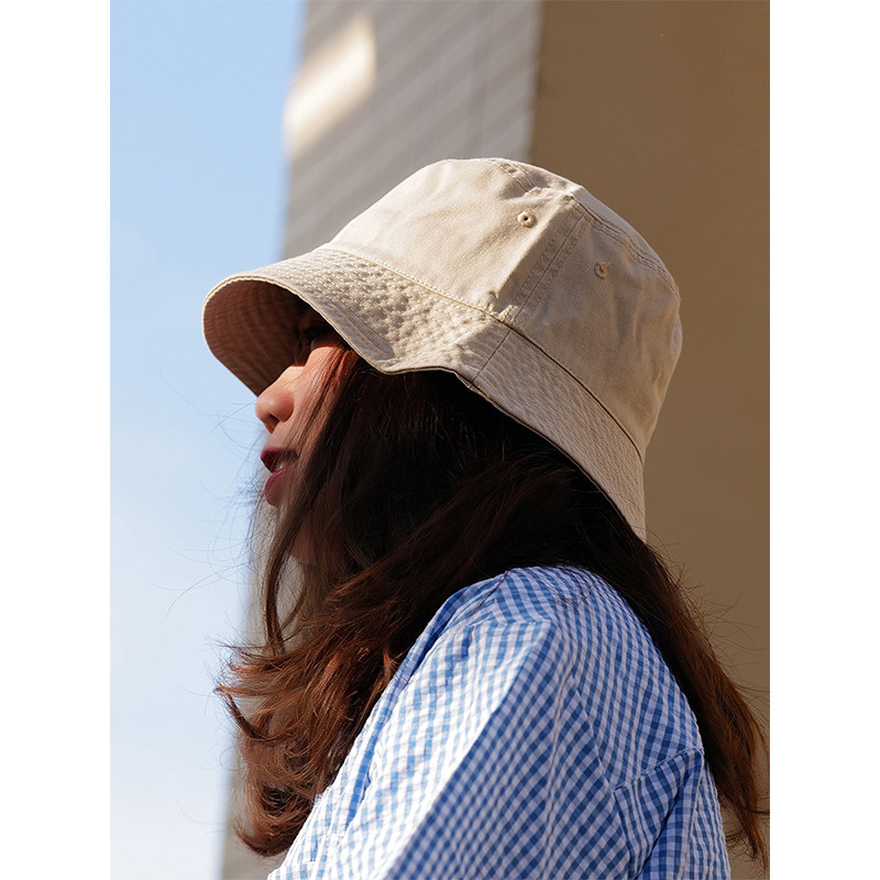 Himade日系通勤基础款水洗渔夫帽子男女高质感纯色百搭盆帽显脸小,淘宝优惠券,粉丝福利购,淘宝优惠卷