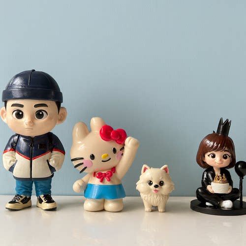 真人照片来图定制3D打印精致Q萌人偶全彩模型手办礼物盲盒创意模 - 图2