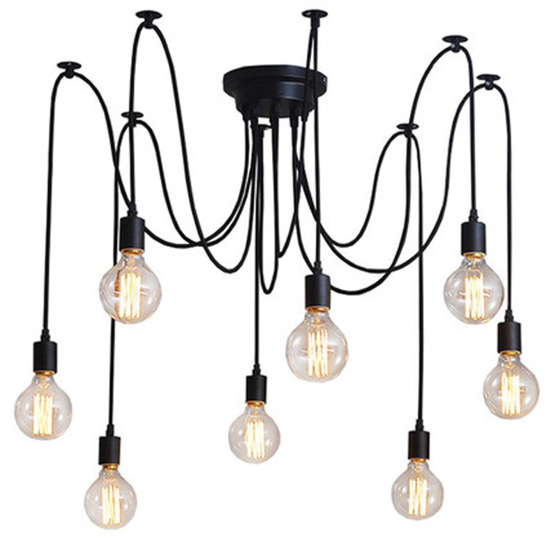 美式乡村复古多头蜘蛛灯loft工业风餐厅服装店办公室天女散花吊灯,淘宝优惠券,粉丝福利购,淘宝优惠卷