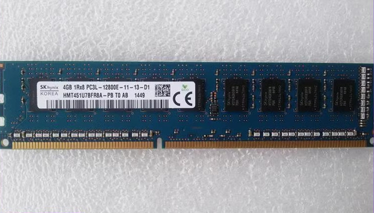 SKhynix 4G 1RX8 PC3L-12800U-11-13 HMT451U6BFR8A-PB台式机内存 - 图0