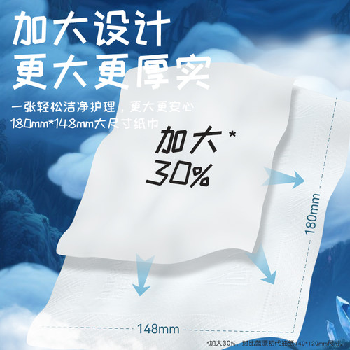 蓝漂大包抽纸350张原生木浆加厚家用实惠装整箱餐巾纸 - 图0
