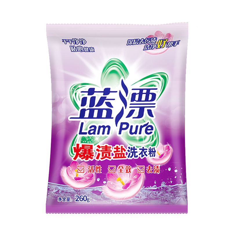 蓝漂爆渍盐洗衣粉260g*6衣物 蓝漂洗衣粉