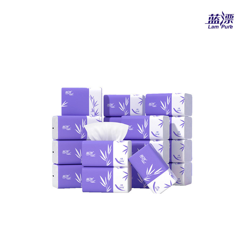 蓝漂抽纸400纸巾整箱大包批发抽纸家用卫生纸餐巾纸面巾纸,淘宝优惠券,粉丝福利购,淘宝优惠卷