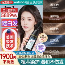 Hair Dye Black Tea Color Woman Bubbles Natural no irritating official brand Plants pure yourself at home dyed hair cream