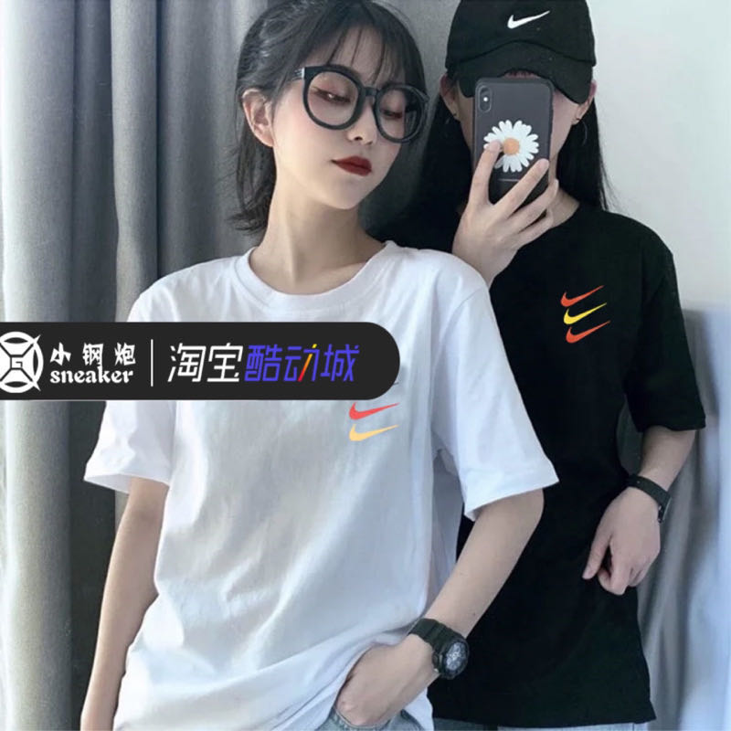 Nike耐克短袖彩色三勾连钩透气半袖宽松运动T恤男女CT8432-DJ4392-图1