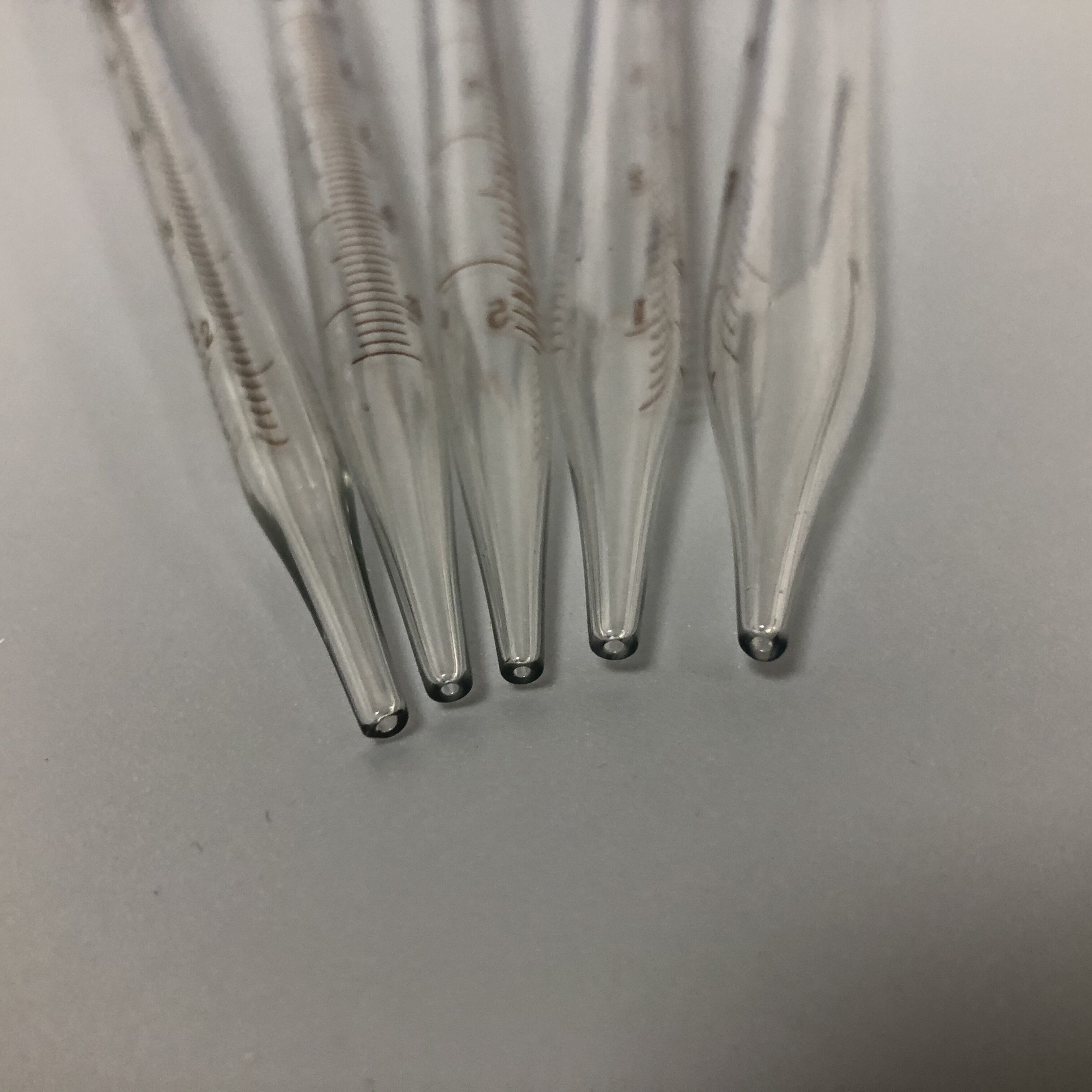 玻璃刻度滴管带蓝吸球刻度吸管20cm长1ml2ml3ml5ml10ml 移液管 - 图1