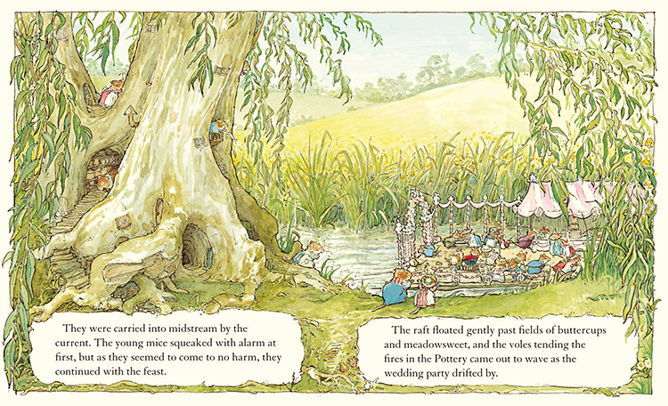 英文原版 A Year in Brambly Hedge 野蔷薇村的一年 4册精装 40周年盒装纪念版 儿童英伦田园童话故事书Jill Barklem - 图2