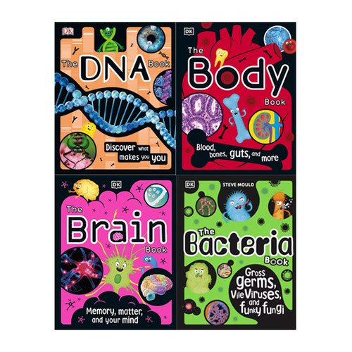 英文原版 DK The Body/Brain/DNA/Bacteria Book 4册 人体器官/抵抗力 课外学习科普阅读精装儿童百科 身体运作知识 - 图3
