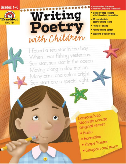 Writing poetry with children Grade 1-6 和孩子一起创作诗歌 一到六年级 美国加州教辅 evanmoor - 图0