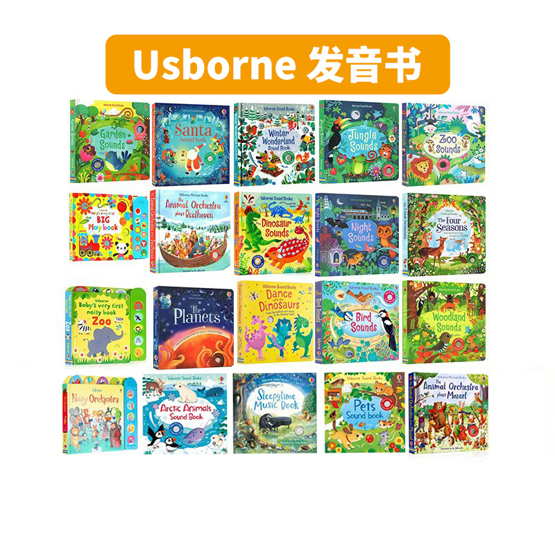 【150选3】Usborne尤斯伯恩奇妙发声音触摸书 Zoo Bird Sounds动物的声音圣诞节胡桃夹子四季古典音乐童话故事绘本英文原版-图3