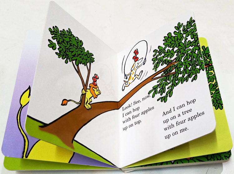 英文原版 Ten Apples Up on Top 头顶十个苹果 儿童启蒙英文纸板书 苏斯博士 Dr Seuss 亲子共读绘本